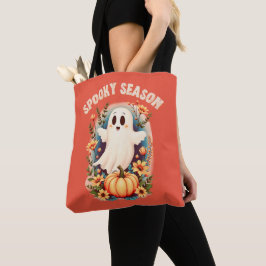 Spooky Season Niedlich Ghost Floral Retro