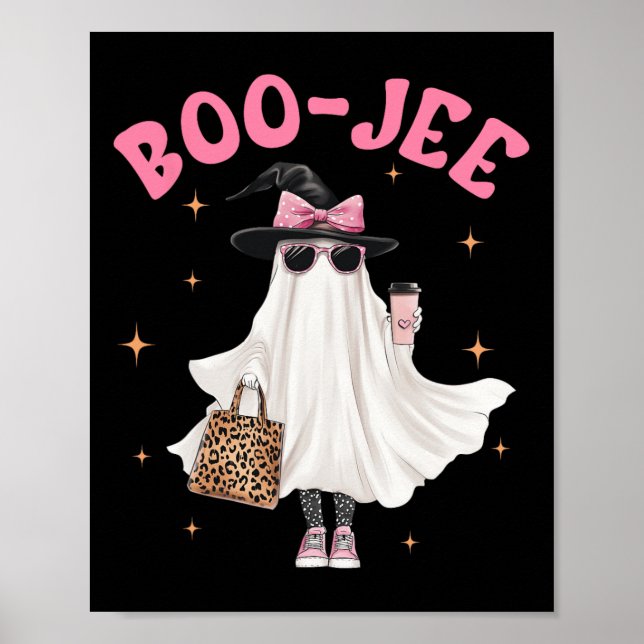 Spooky Season Niedlich Ghost Funny Halloween Bouje Poster (Vorne)