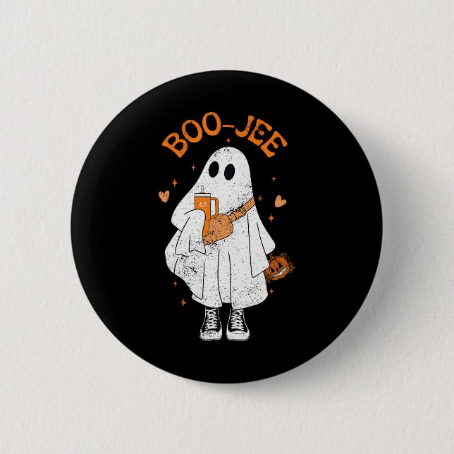 Spooky Season Niedlich Ghost Halloween Boujee Boo  Button (Vorderseite)