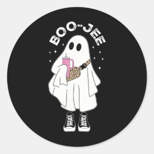 Spooky Season Niedlich Ghost Halloween Kostüm Bouj Runder Aufkleber
