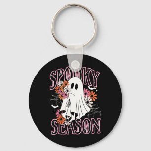 Spooky Season Niedlich Ghost Halloween Kostüm Flor Schlüsselanhänger