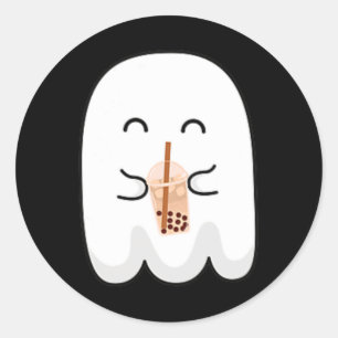 Spooky Season Niedlich Little Ghost Boby Tea Hallo Runder Aufkleber