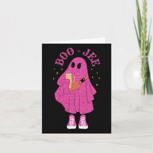 Spooky Season Pink Ghost Halloween Kostüm Boujee Karte