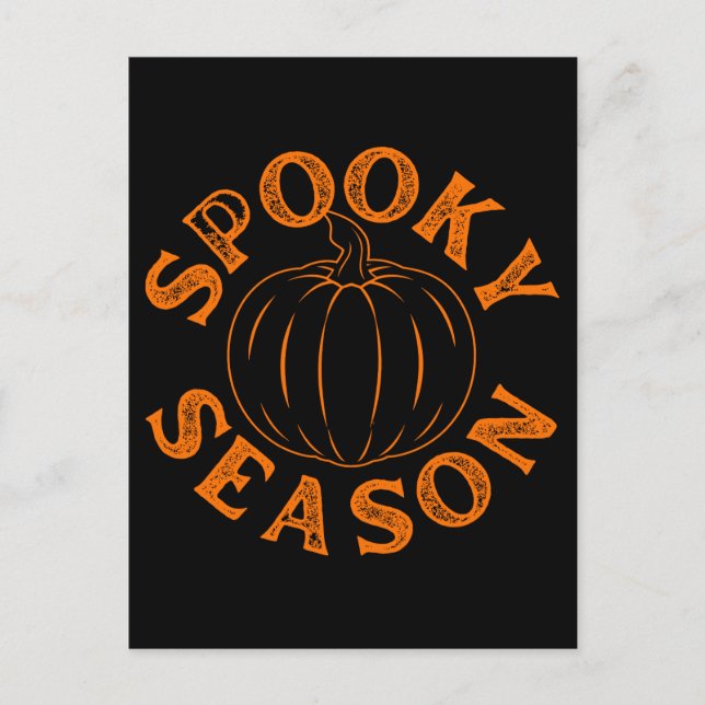 Spooky Season Pumpkin Postkarte (Vorderseite)