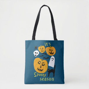 Spooky Season Pumpkins Ghost Bat HAPPY HALLOWEEN
