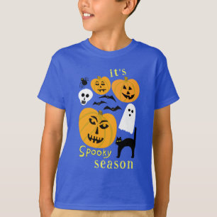Spooky Season Pumpkins Ghost Bat HAPPY HALLOWEEN T-Shirt