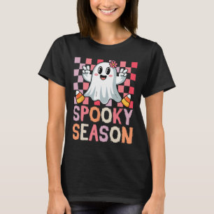 Spooky Season Retro Happy Halloween Ghost Frauen a T-Shirt
