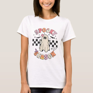 Spooky Season Retro Happy Halloween Ghost Frauen a T-Shirt