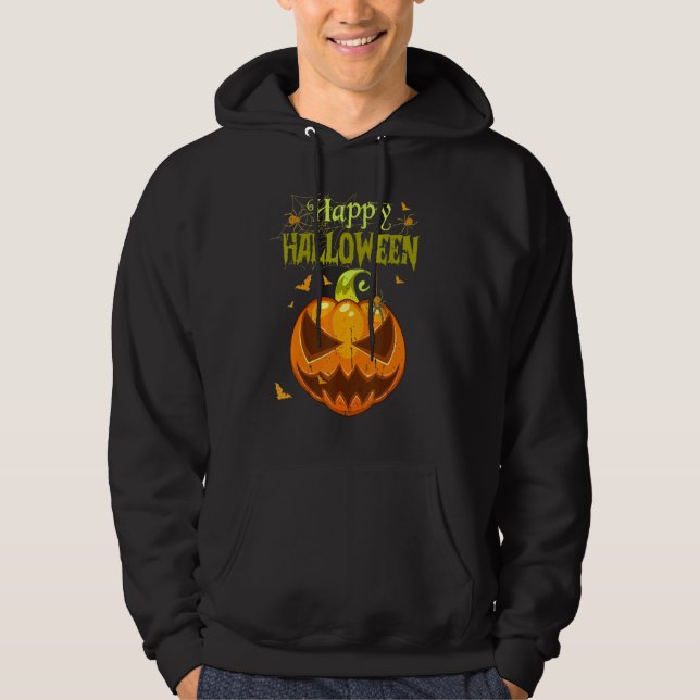 Spooky Season Retro Pumpkin Happy Halloween 1 Hoodie (Vorderseite)