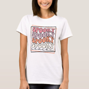 Spooky Season Retro T - Shirt Fun Halloween Ghos