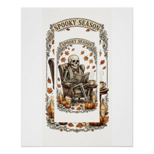 Spooky Season Skeleton Tee – Vintage Halloween Poster