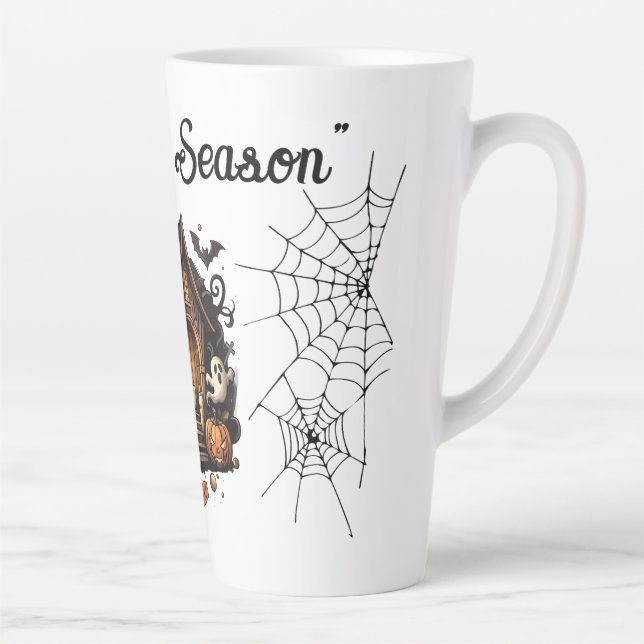 Spooky Season Spuk House Halloween Latte Tasse (Rechts)