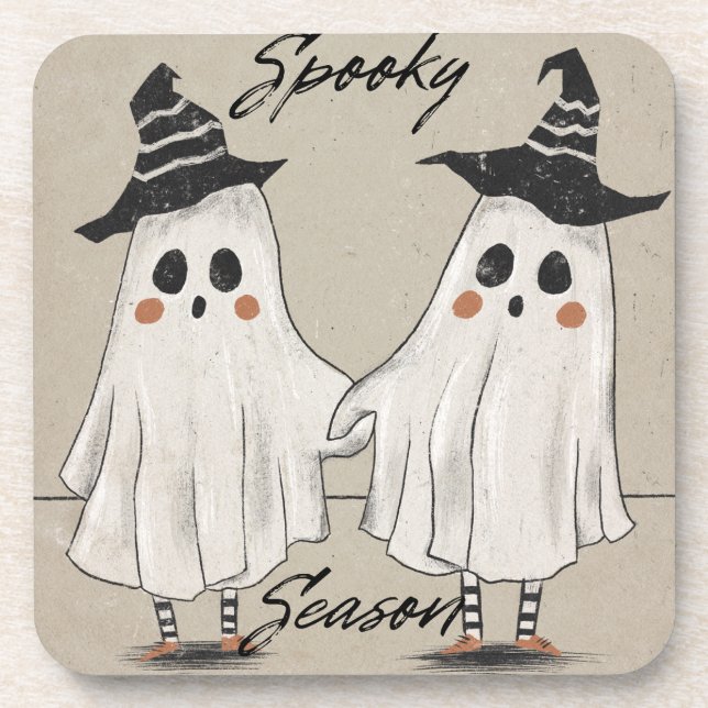 Spooky Season Squad Hard plastic coaster Getränkeuntersetzer (Vorderseite)