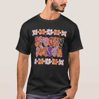 Spooky Season Vibes Halloween Ghost Pumpkin Men Wo T-Shirt