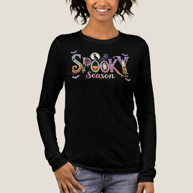 Spooky Season Vibes Long Sleeve  Tri-Blend Shirt (Vorderseite)