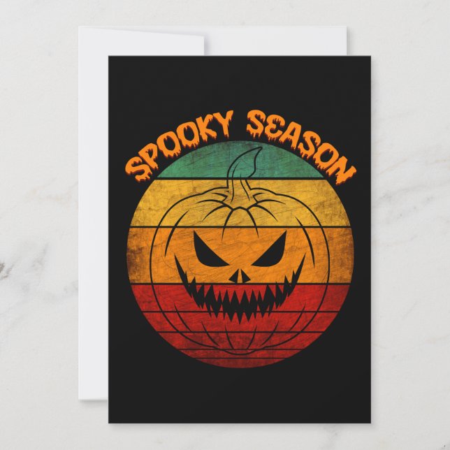 Spooky Season Vintag Einladung (Vorderseite)