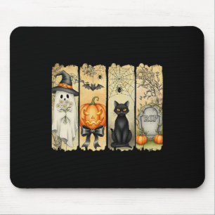 Spooky Season Vintag Halloween Ghost Pumpkin Coqu Mousepad