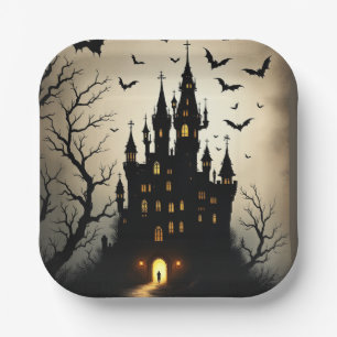 Spooky Shadow Halloween Castell Paper-Teller Pappteller