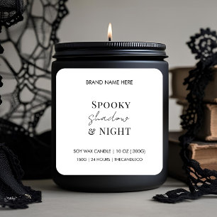 Spooky Shadows & Night Candle   Custom White Quadratischer Aufkleber
