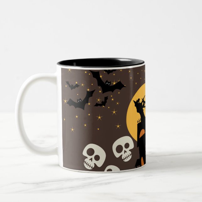 Spooky Sip - Halloween-Hipton-Tasse! Zweifarbige Tasse (Links)