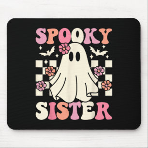Spooky Sister Halloween Ghost Kostüm Retro Groovy Mousepad
