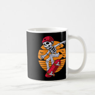 Spooky Skateboarding Skeleton Funny Skater Kaffeetasse