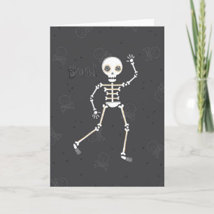 Spooky Skeleton Halloween Grußkarte Karte