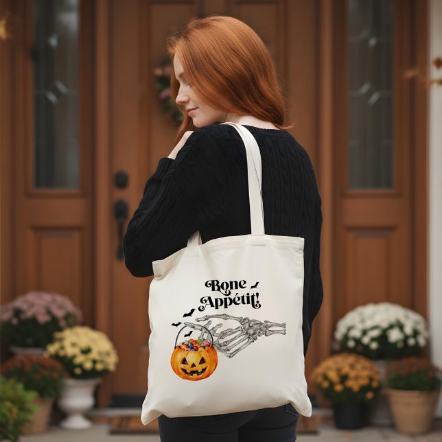 Spooky Skeleton Hand Knochen Appétit Trick oder Be Tragetasche (Spooky Skeleton Hand Bone Appétit Trick Or Treat Tote Bag)
