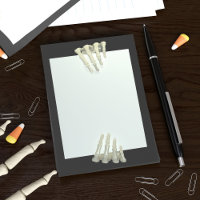 Spooky Skeleton Hände Creepy Post es Hinweise