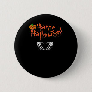 Spooky Skeleton Hände. Happy Halloween. Button