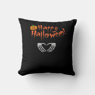 Spooky Skeleton Hände. Happy Halloween. Kissen