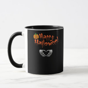 Spooky Skeleton Hände. Happy Halloween. Tasse