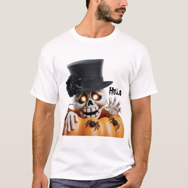 Spooky Skeleton mit Top Hat Halloween Dekoration (Vorderseite)