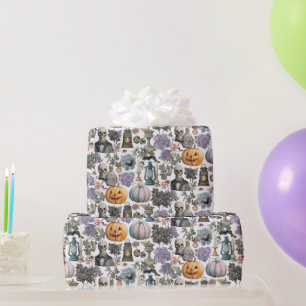 Spooky Skeleton & Pumpkin Halloween Wrapping Paper Geschenkpapier