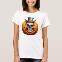 Spooky Skeleton Pumpkin Top Hat Bones Halloween