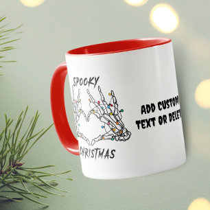 Spooky Skeleton Weihnachts-Liebe Spooky Vibes Red Tasse