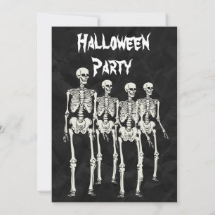 Spooky Skeletons Halloween-Party Einladung