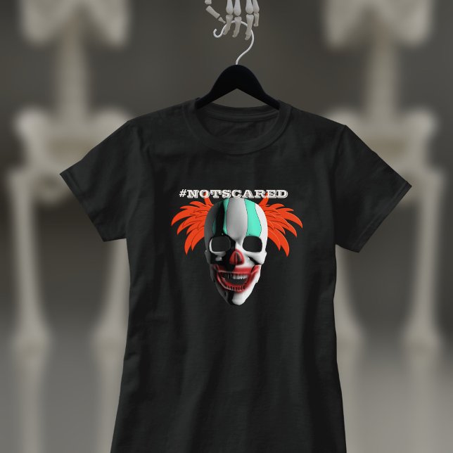Spooky Skull Clown Funny Creepy Halloween Tri-Blend Shirt (Are you a brave soul or do you quiver at the thought of sinister clowns? I'm not scared. Are you?)