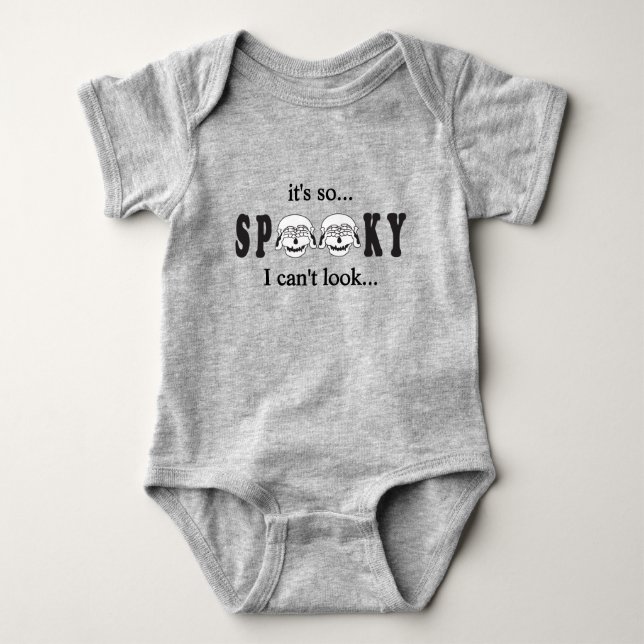 Spooky Skull | Halloween Baby Strampler (Vorderseite)