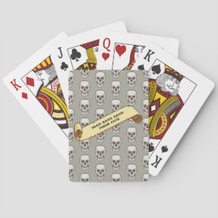 Spooky Skull Pattern Dead Man's Hand Poker Club Spielkarten