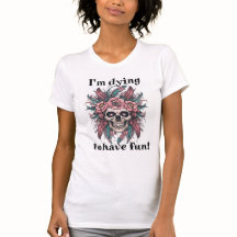 Spooky Skull Shirt FrauenkHalloween Shirt