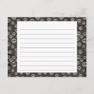 Spooky Skulls Halloween Rezeptkarte Postkarte