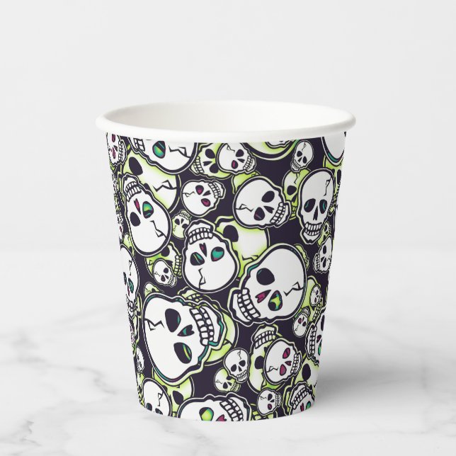 Spooky Skulls Pappbecher (Vorderseite)