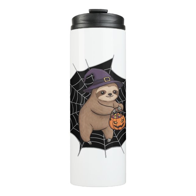 Spooky Sloth Halloween Fun - Cute Trick-or-Treat A Thermosbecher (Vorderseite)