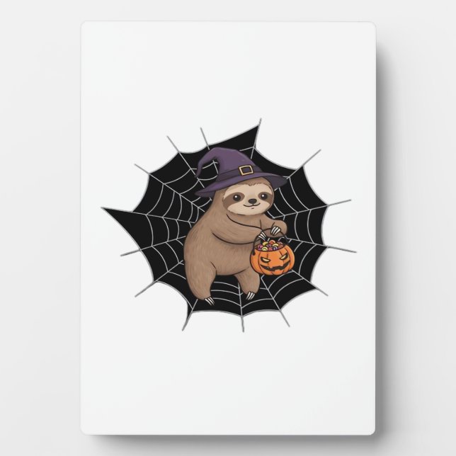 Spooky Sloth Halloween Spaß - Niedlicher Trick ode Fotoplatte (Vorderseite)