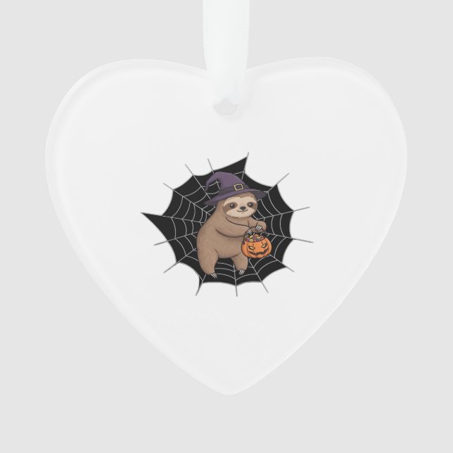 Spooky Sloth Halloween Spaß - Niedlicher Trick ode Ornament (Vorderseite)