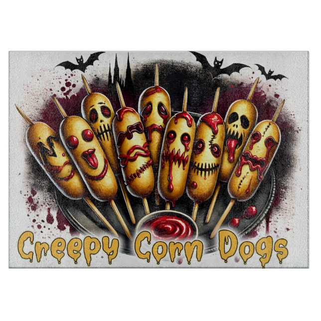 Spooky Snacks für ghoulische Ansammlungen Schneidebrett (Vorderseite)