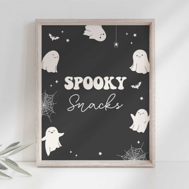 Spooky Snacks Halloween-Party Sign Poster (Von Creator hochgeladen)