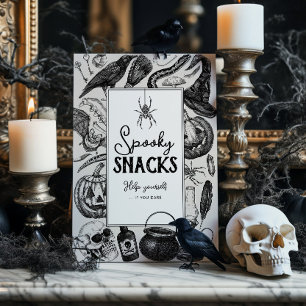 Spooky Snacks Halloween-Party Sockelschild