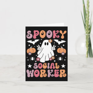 Spooky Social Worker Halloween Beste Sozialarbeite Karte